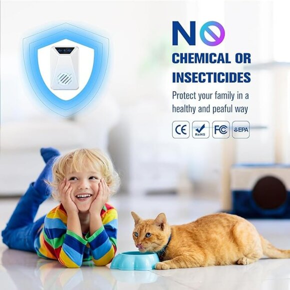 NEW 6 Packs Ultrasonic Pest Control Repeller Plug in Indoor for Insect Bugs - Picture 7 of 7